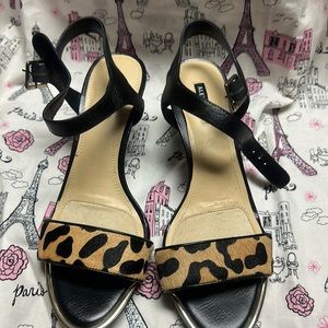 Alex Marie Dress Sandal Natural/Black, Sz 9m, New